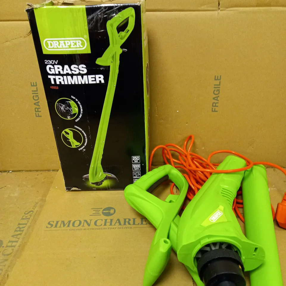 DRAPER 45923 250W GRASS TRIMMER WITH DOUBLE LINE FEED