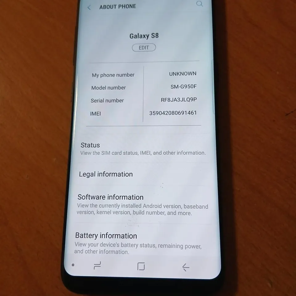 SAMSUNG GALAXY S8 SM-G950F 64GB – BLACK