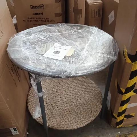 Loft Smoked Glass Lamp Table – Glass Top