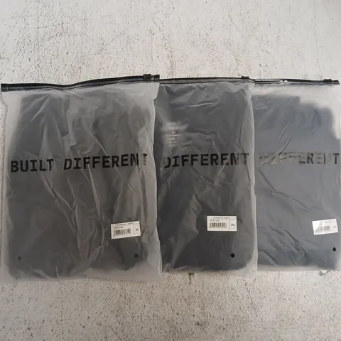 SET OF APPROXIMATELY 10 ASSORTED BUILT DIFFERENT T-SHIRTS/SHIRTS IN VARIOUS COLOURS AND SIZES