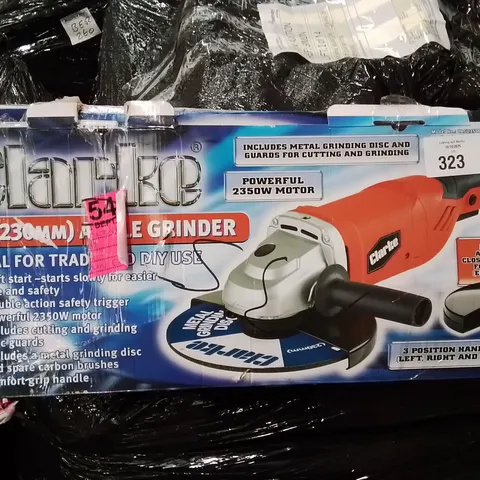 BOXED CLARKE 9" (230MM) ANGLE GRINDER.