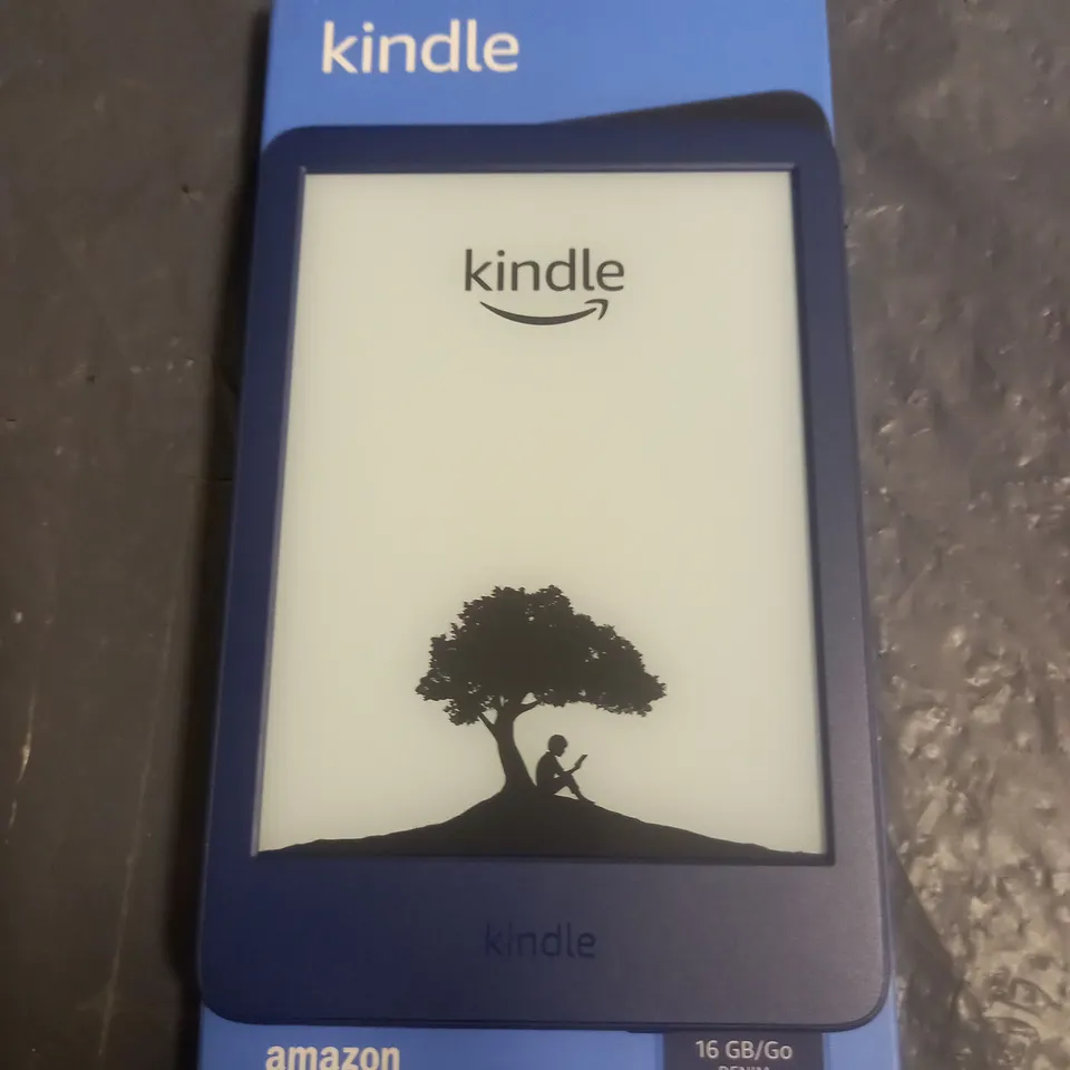 BOXED AMAZON KINDLE 16GB IN DENIM