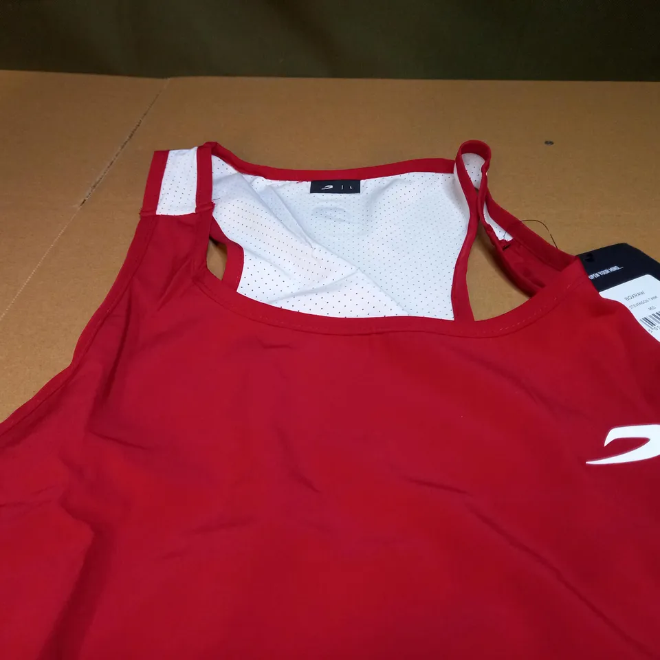 BOXRAW STEVENSON TANKTOP IN RED/WHITE - L