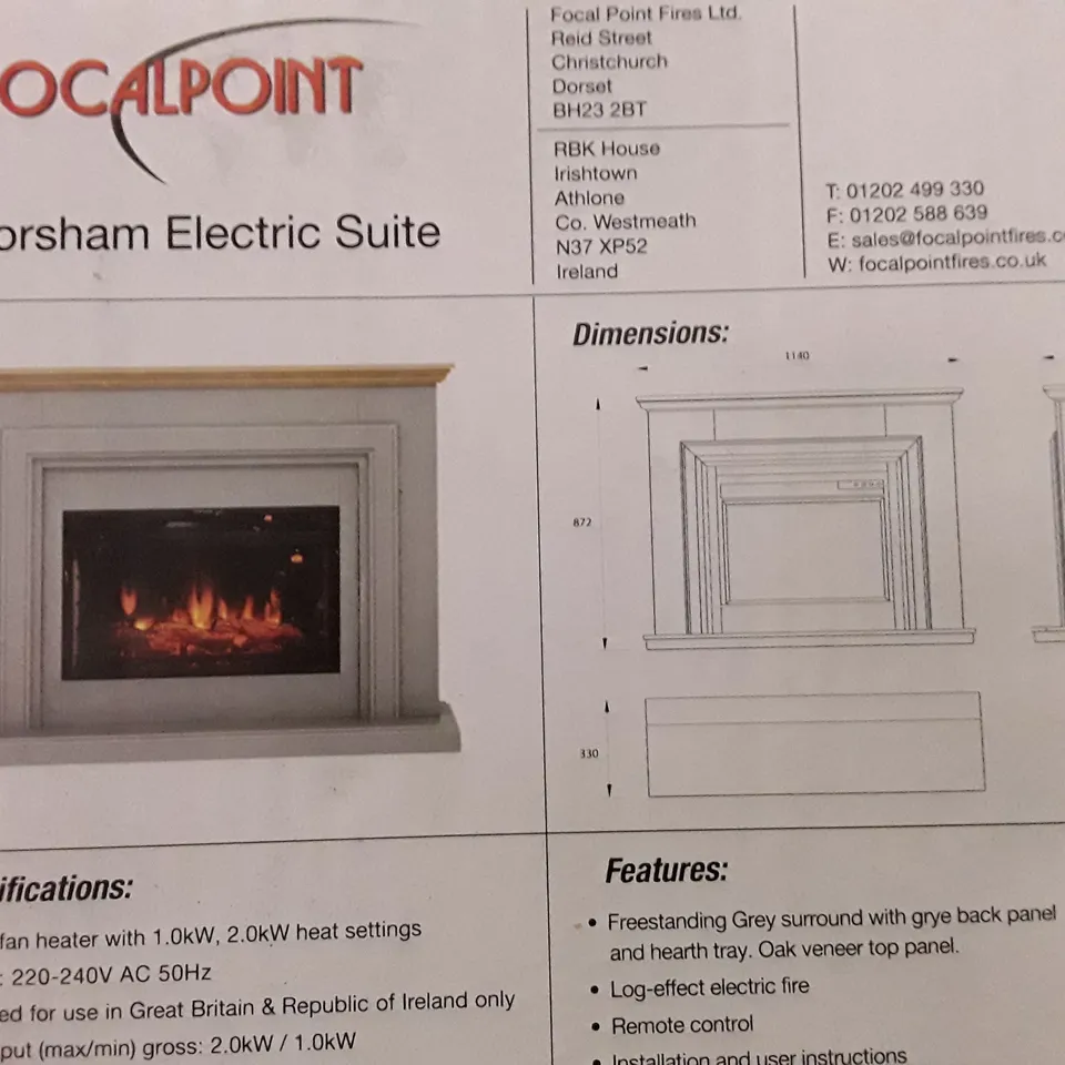 BOXED FOCALPOINT HORSHAM ELECTRIC SUITE 