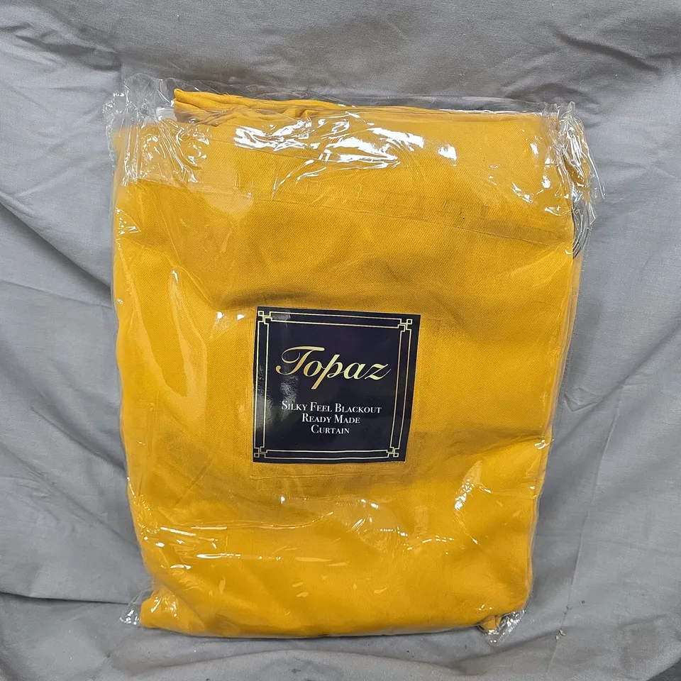 TOPAZ LUXE HOME COLLECTION SILKY FEEL BLACK OUT CURTAINS - 66 X 54"