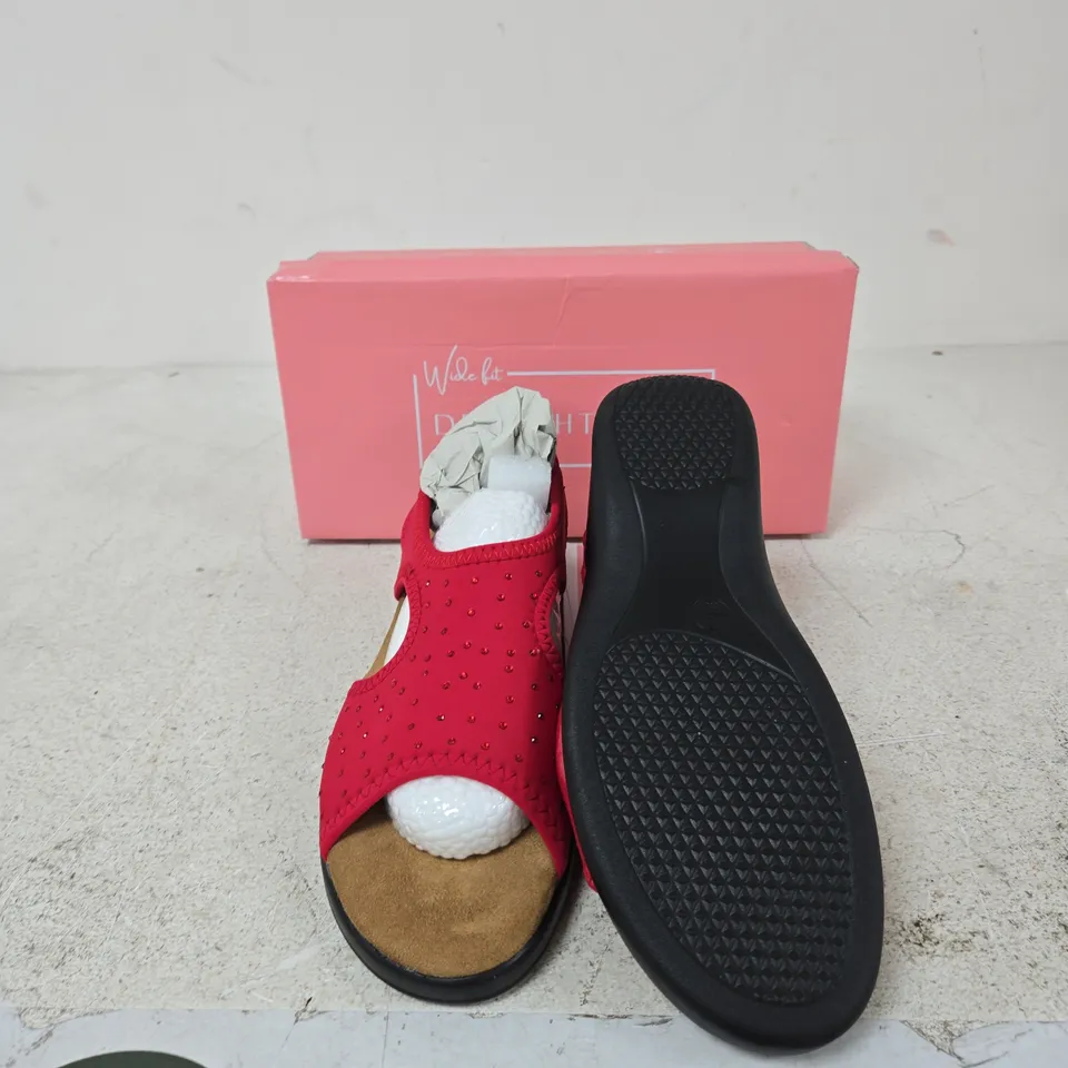 DR LIGHTFOOT WIDE FIT SANDALS – PINK/RED, WOMEN'S SIZE 5