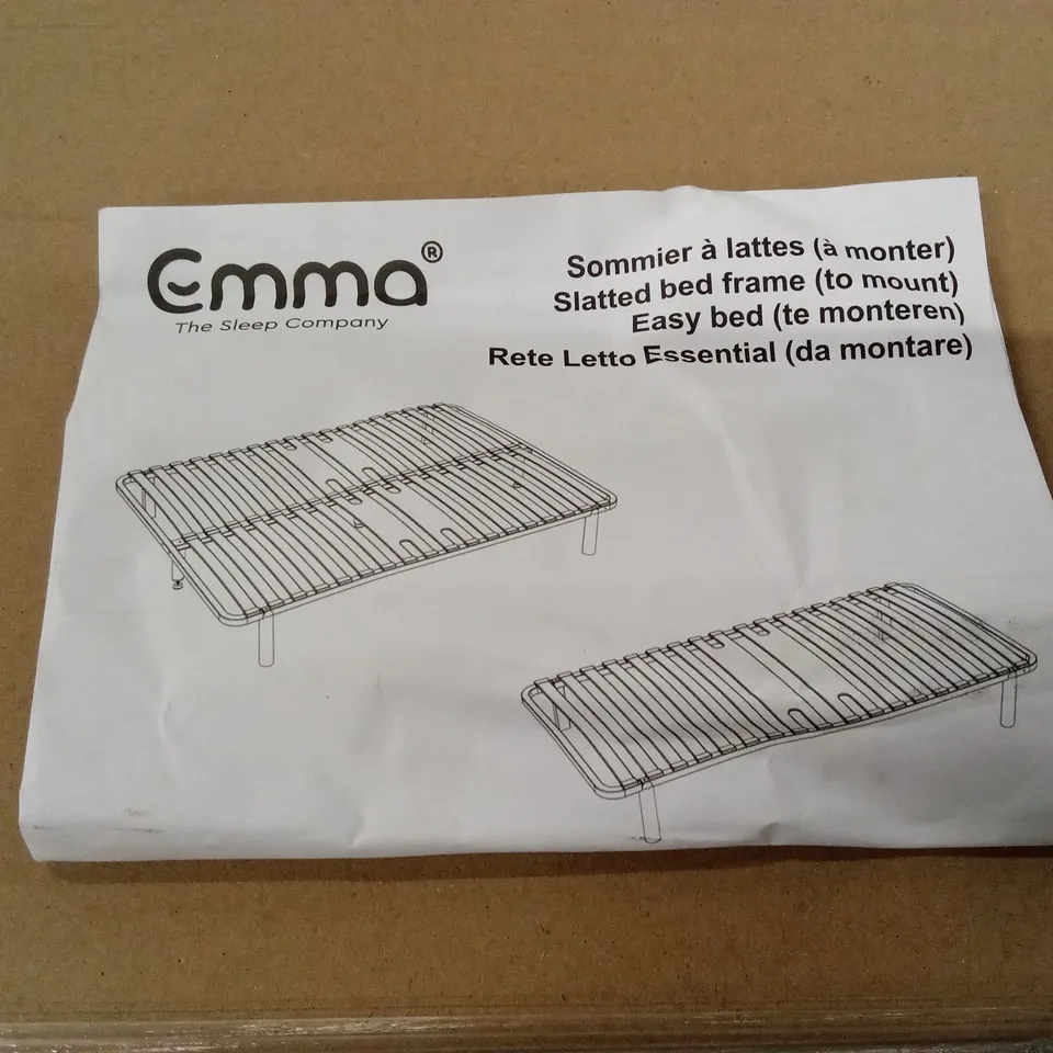 BOXED EMMA SLATTED FRAME BED - 120 x 190cm SMALL DOUBLE