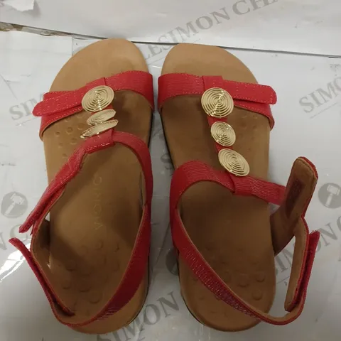VIONIC REST FARRA II WVN CHERRY SANDALS SIZE 7