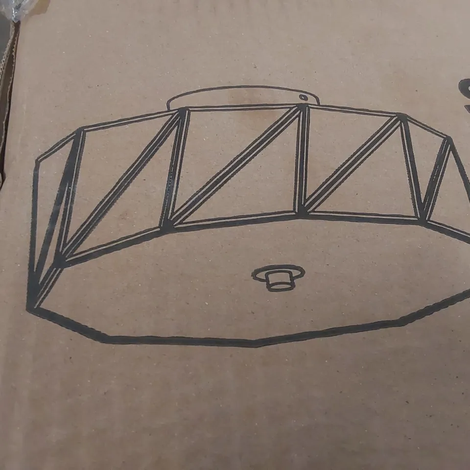 BOXED BRAND NEW UNIQUE/STATEMENT GEOMETRIC FLUSH MOUNT LIGHT - BLACK