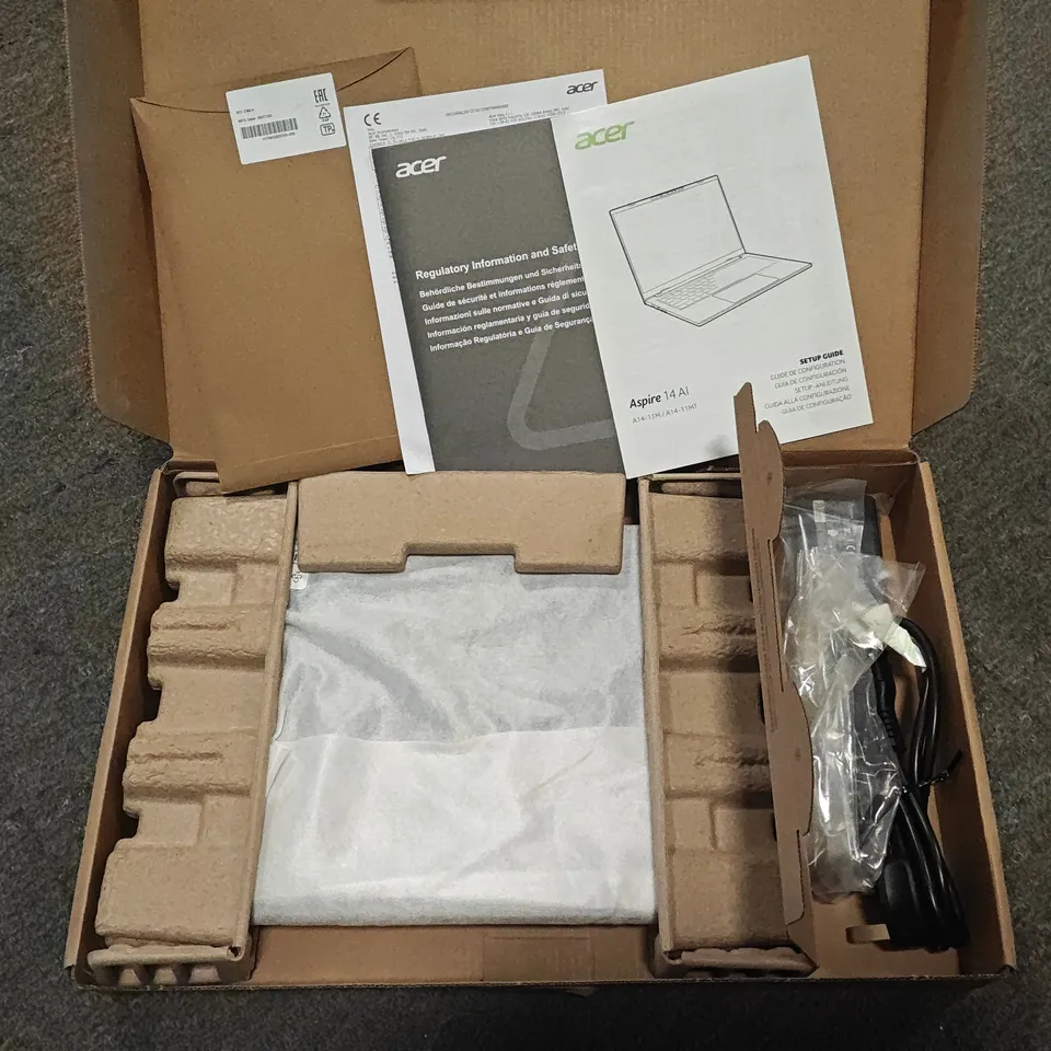 BOXED ACER ASPIRE 14 AI SNAPDRAGON 16GB RAM LAPTOP IN STEEL BLUE - N25C7