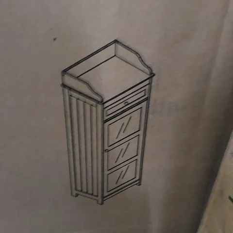 BOXED ALASKA GLASS CABINET - WHITE (1 BOX)