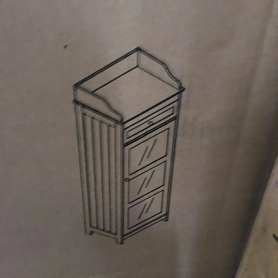 BOXED ALASKA GLASS CABINET - WHITE (1 BOX)