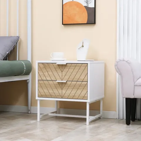 BOXED DESIGNER CALYNNE MANUFWOOD BEDSIDE TABLE