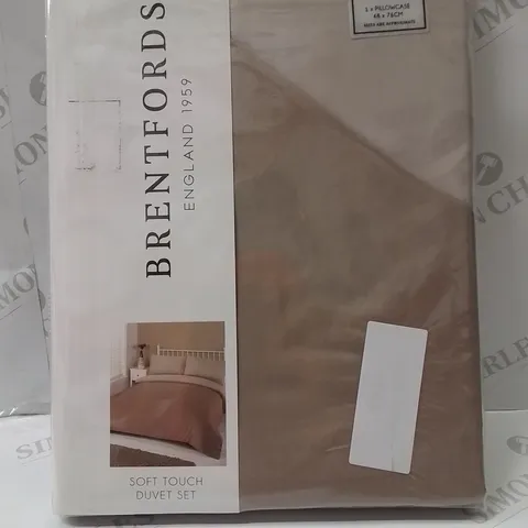 BRAND NEW BRENTFORDS SINGLE DUVET COVER SET -BEIGE-