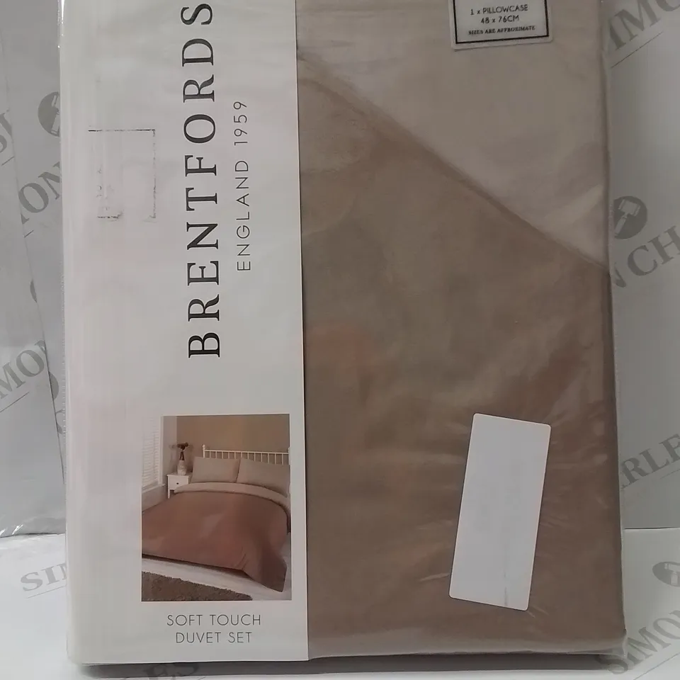 BRAND NEW BRENTFORDS SINGLE DUVET COVER SET -BEIGE-