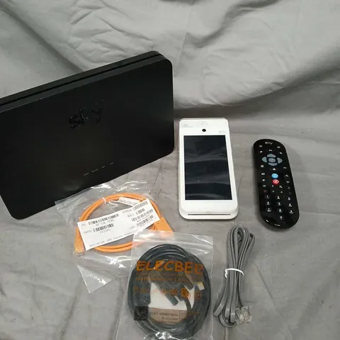 APPROXIMATELY 10 ASSORTED ELECTRICAL PRODUCTS TO INCLUDE ROUTERS, NETWORK CABLES, REMOTES ETC 