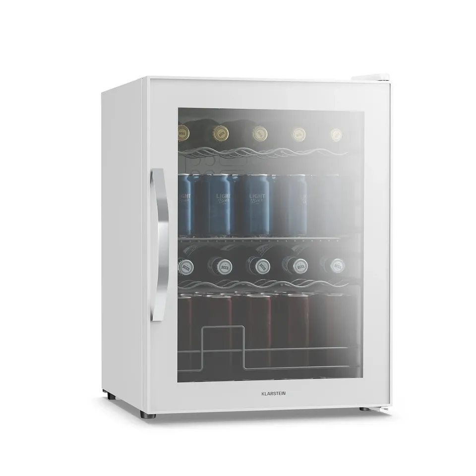 KLARSTEIN BEERSAFE REFLECT 64CM 60L DRINKS FRIDGE WITH GLASS DOOR WHITE
