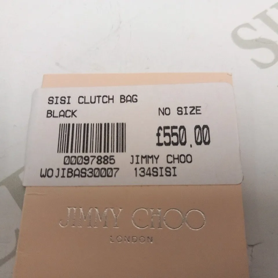JIMMY CHOO SISI BLACK CLUTCH BAG