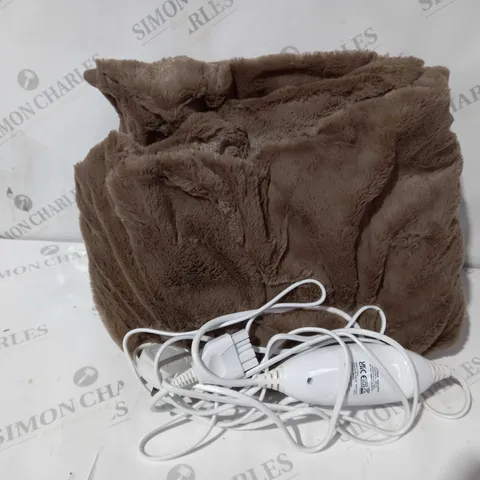 COZEE HOME VELVETSOFT HEATED THROW IN DARK TAUPE