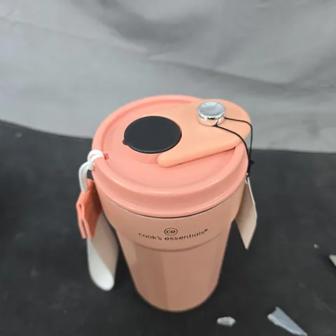 COOK'S ESSENTIALS PINK TRAVEL MUG WITH DIGITAL LID DISPLAY 