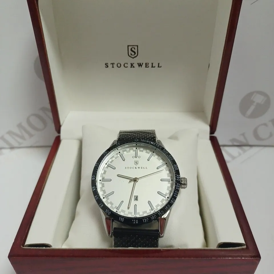 STOCKWELL AUTOMATIC TACHYMETER MESH STRAP WRISTWATCH