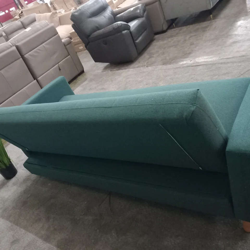 DESIGNER TEAL FABRIC CLICK CLACK SOFABED