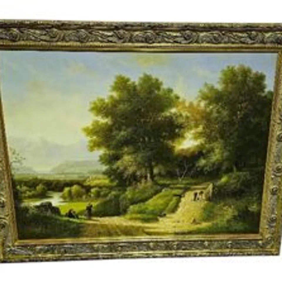 COUNTRYSIDE THEMED 18TH CENTURY OIL PAINTING RRP £900