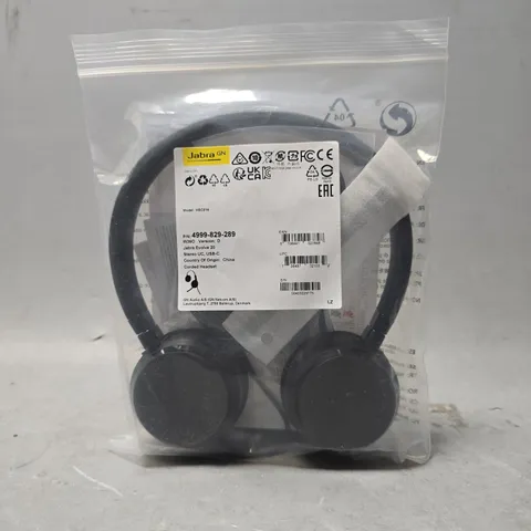 JABRA EVOLVE 20 20 WIRED TELEPHONE HEADSET OVER-THE-HEAD NOISE CANCELLING MICROPHONE STEREO BLACK