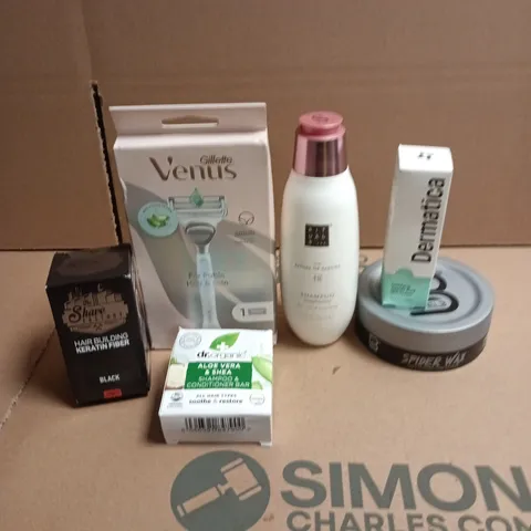 APPROXIMATEY 20 ASSORTED HEALTH AND BEAUTY PRODUCTS TO INCLUDE - VENUS GILLETTE RAZOR - SPIDER WAX HAIR WAX AND RITUALS SHAMPOO