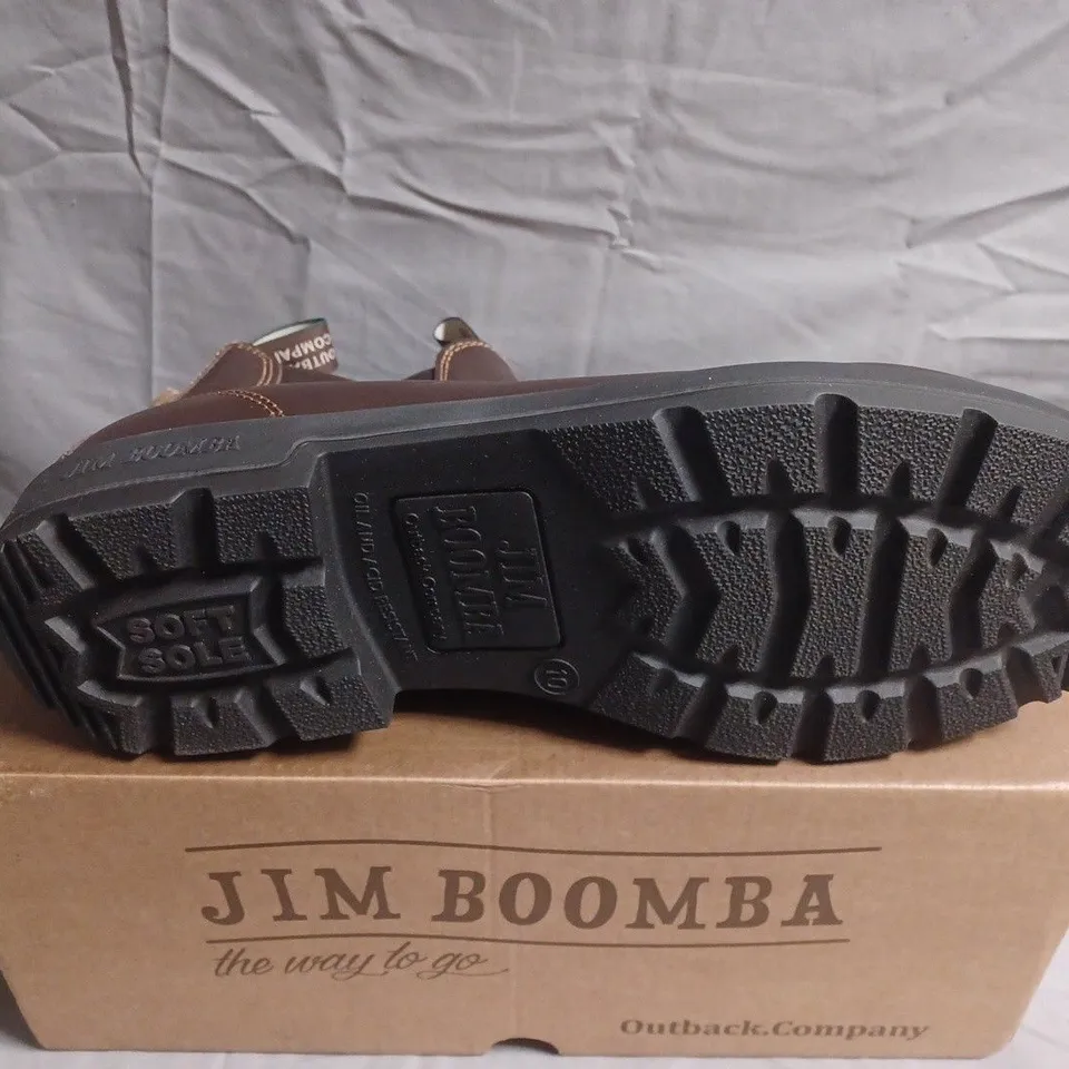 BOXED PAIR OF JIM BOOMBA BROWN LEATHER CHELSEA BOOTS – MEN'S FOOTWEAR - UK SIZE 10