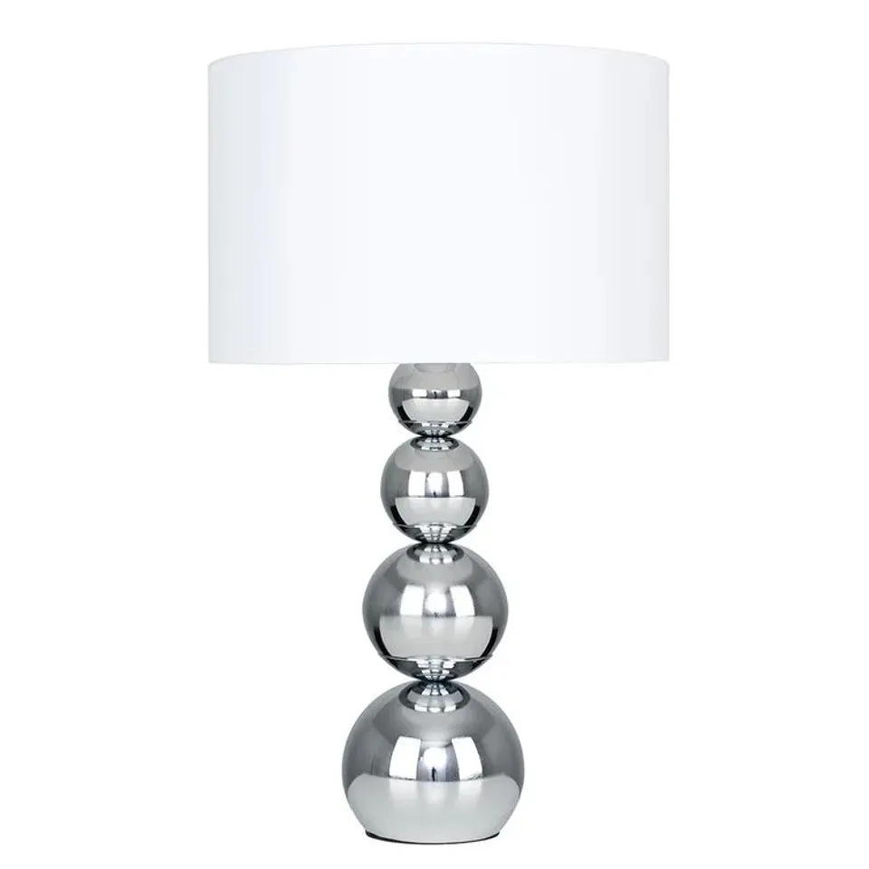 BOXED CHAGNON 43cm SILVER TABLE LAMP