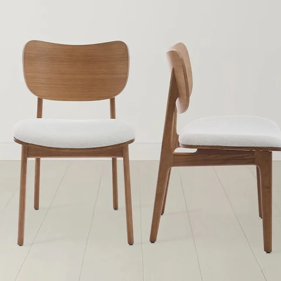 BOXED SWYFT DINING CHAIR 02 - OAK/BOUCLE IVORY