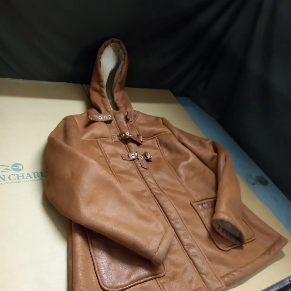 FAUX SUEDE JACKEY WITH WOOLY INSIDE SIZE 14