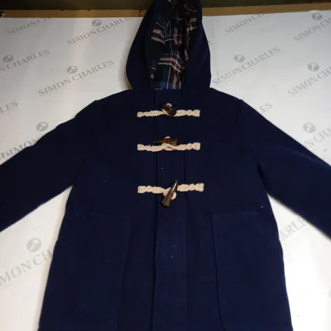 BOYS NAVY BLUE WOOL DUFFEL COAT AGES 5-6 YEARS