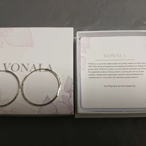 BOXED VONALA HOOP EARRINGS - S925 STAMP