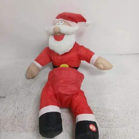 SANTA CLAUS PLUSH TOY WITH INTERACTIVE FEATURE (PRESS HERE) – RED SUIT