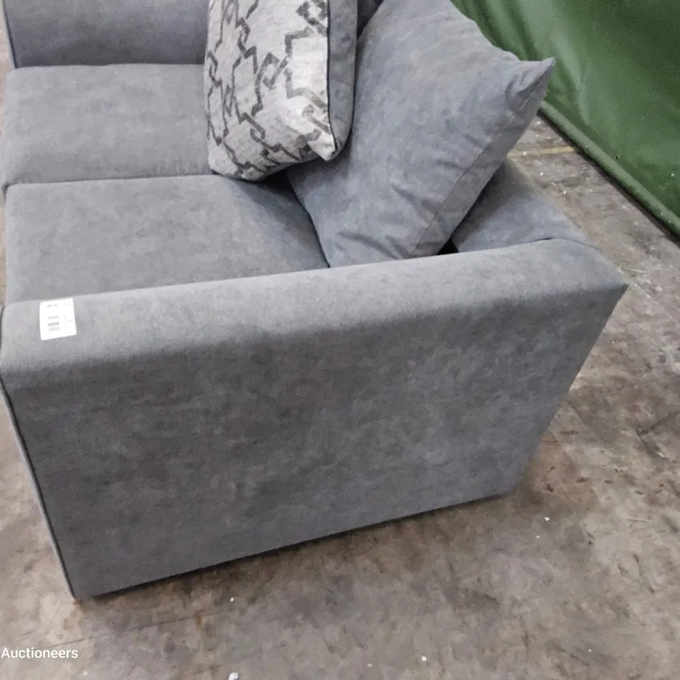 DESIGNER TWO SEATER SOFA GREY FABRIC 