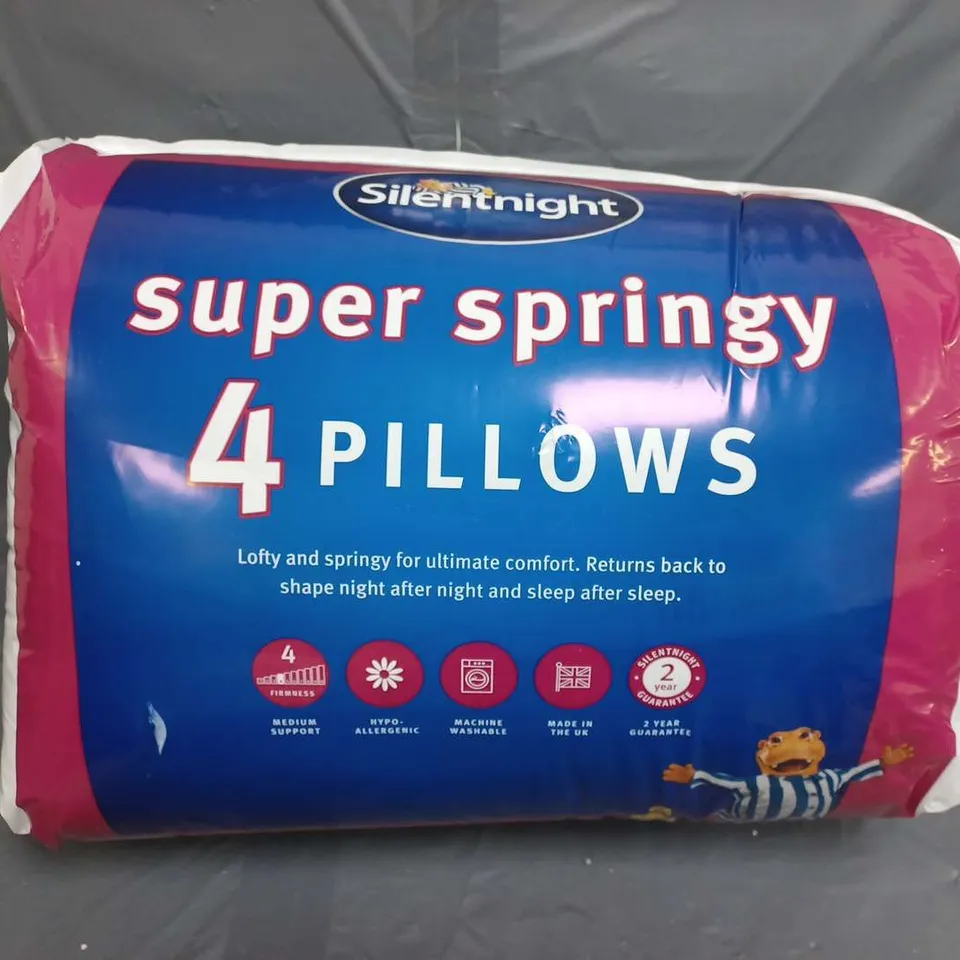 SILENTNIGHT SUPER SPRINGY 4 PILLOWS 