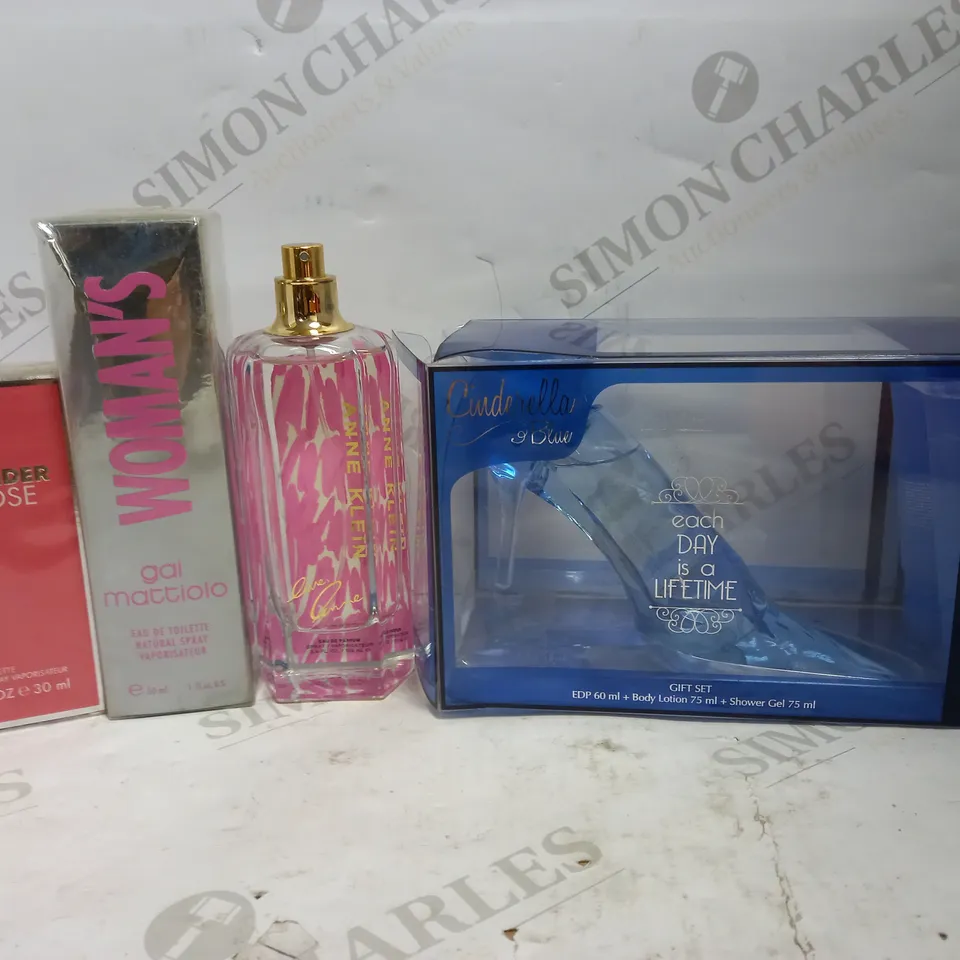 LOT OF 4 ASSORTED FRAGRANCE PRODUCTS TO INCLUDE ANNE KLEIN LOVE ANNE EDP 100ML, JIL SANDER EVEROSE EDT 30ML, GAI MATTIOIO EDT 30ML, ETC