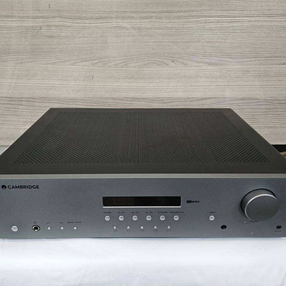 CAMBRIDGE AUDIO AXR100 STEREO RECEIVER - LUNAR GREY