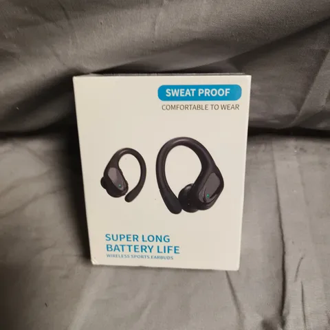 WIRELESS SPORTS EARBUDS – SWEAT PROOF, LONG BATTERY LIFE SEALED BOXED