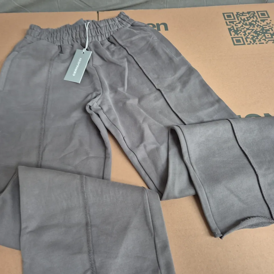 CERNUCCIEXPOSED SEAM WIDE LEG JOGGERS IN GREY - S