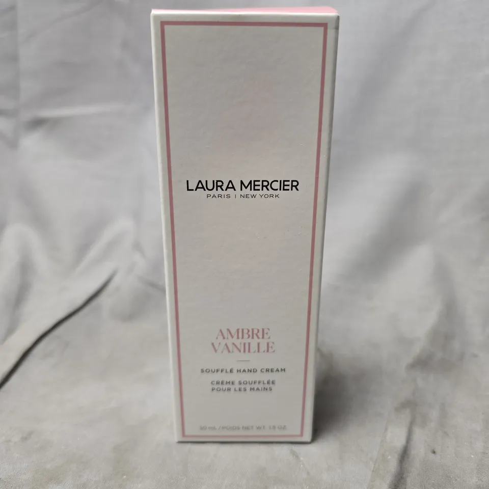 BOXED LAURA MERCIER AMBRE VANILLE SOUFFLE HAND CREAM (50ML)
