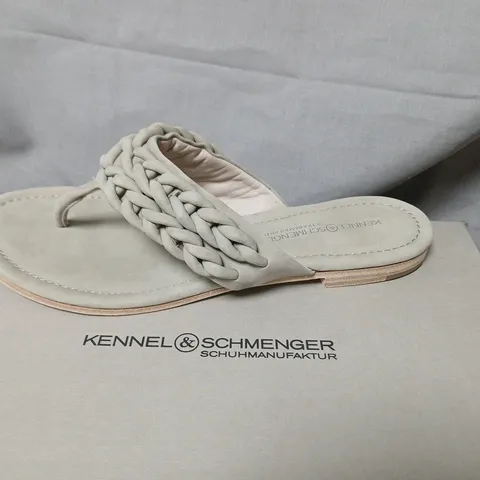 KENNEL & SCHMENGER SANDALS β BRAIDED STRAP, LIGHT GREY, UK 6