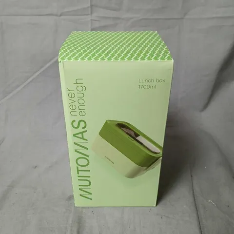 BOXED AND SEALED MUITOMAS NEVER ENOUGH LUNCH BOX 1700ML – GREEN