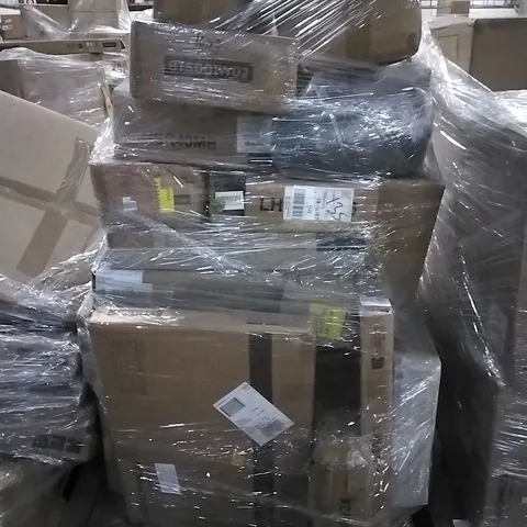 PALLET OF HOUSEHOLD ITEMS TO INCLUDE OVER THE TOILET SHELF, WALL SHELF, PET BED, LAUNDRY HAMPER AND OTHER ASSORTED ITEMS...