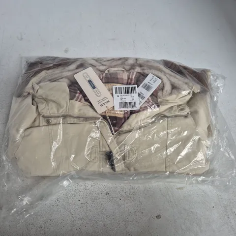 BAGGED HOLLISTER FAUX FUR-LINED TOGGLE JACKET, CREAM - XS