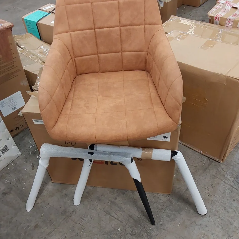 BOXED FABRIC UPHOLSTERED DINING CHAIR (1 BOX)