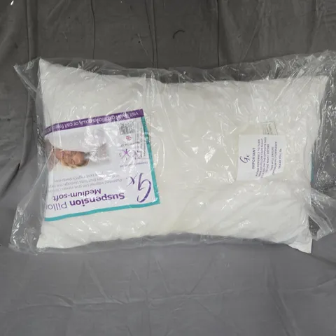 WHITE SUPPORT PILLOW IN SEALED PLASTIC PACKAGING