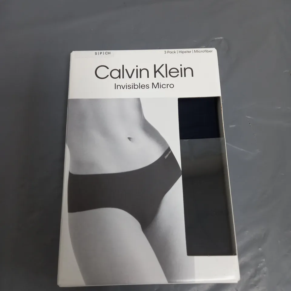 WOMENS CALVIN KLEIN INVISIBLES MICRO BRIEFS - X3 - SIZE S
